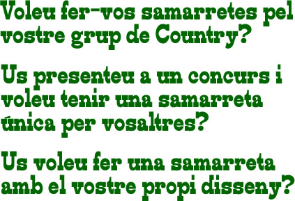 Us fem la samarreta dels vostres somnis! Només ens l'heu de demanar!